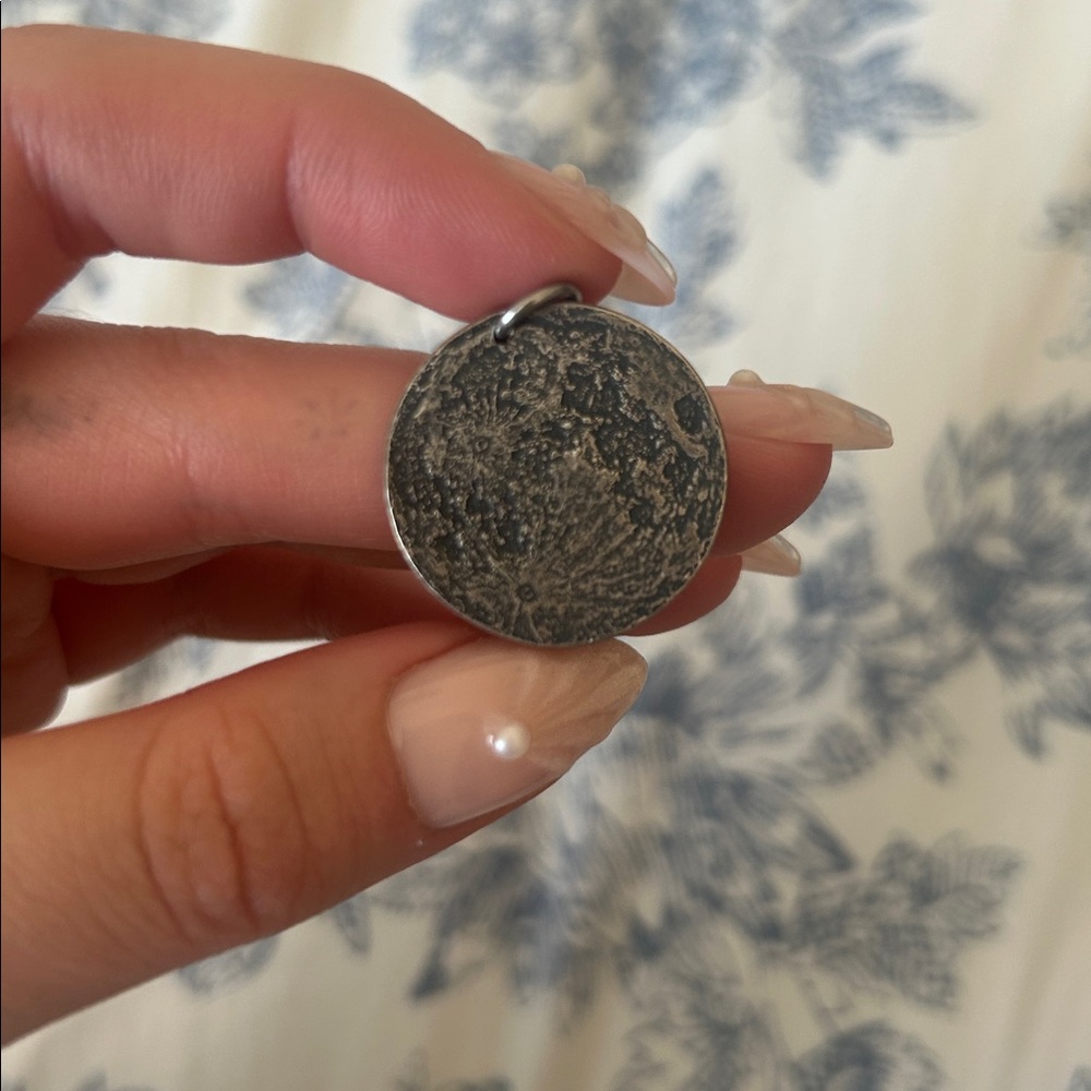Sterling silver moon pendant